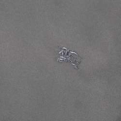 Pre Owned Burberry Brit Grey Cotton Button Front Full Sleeve Shirt XL