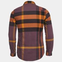 Burberry Brit Multicolor Checked Cotton Button Front Shirt XS