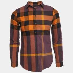 Burberry Brit Multicolor Checked Cotton Button Front Shirt XS