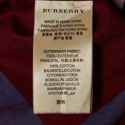 Pre Owned Burberry Brit Multicolor Plaid Cotton Button Down Full Sleeve Shirt M