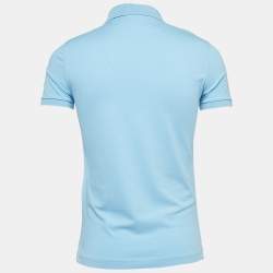 Burberry Brit Blue Cotton Half Sleeve Polo T-Shirt S