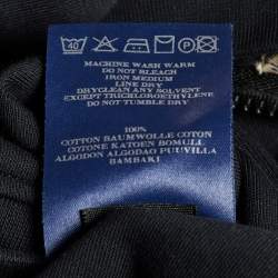 Pre Owned Burberry Golf Black Cotton Zip Mock Neck Long Sleeve Sweater M