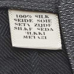 Pre Owned Burberry London Black Jacquard Silk Tartan Check Modern Tie