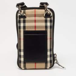 Pre Owned Burberry Beige Vintage Check Canvas Phone Case
