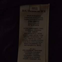 Burberry London Navy Blue Wool Blend Double Breasted Coat XL
