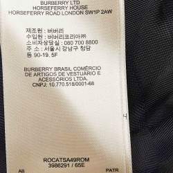 Burberry London Navy Blue Wool Blend Double Breasted Coat XL