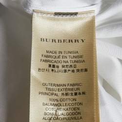 Burberry White Cotton Button Front Treyforth Shirt L