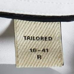 Burberry White Cotton Button Front Treyforth Shirt L