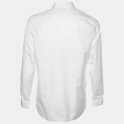 Burberry White Cotton Button Front Treyforth Shirt L