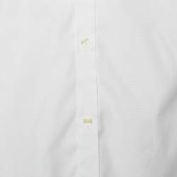 Burberry White Cotton Button Front Treyforth Shirt L