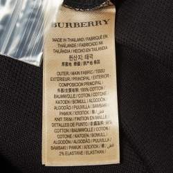 Burberry London Black Logo Embroidered Cotton Knit Polo T-Shirt XXL