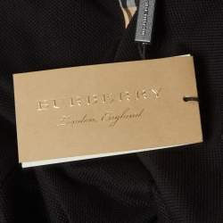 Burberry London Black Logo Embroidered Cotton Knit Polo T-Shirt XXL