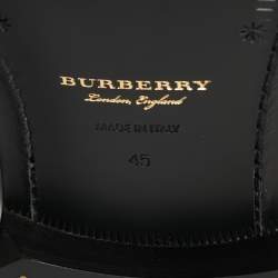 Pre Owned Burberry Blue Leather Fringe Penny Slip On Sneakers Size 45