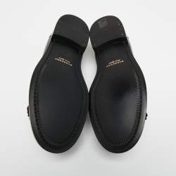 Pre Owned Burberry Blue Leather Fringe Penny Slip On Sneakers Size 45