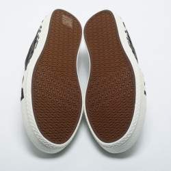 Pre Owned Burberry Green Camo Print Canvas Larkhall Low Top Sneakers Size 43