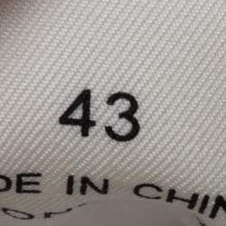 Pre Owned Burberry Green Camo Print Canvas Larkhall Low Top Sneakers Size 43