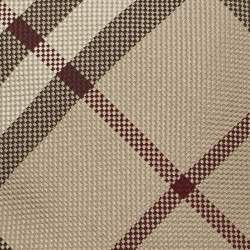Pre Owned Burberry London Beige Nova Checks Silk Tie 