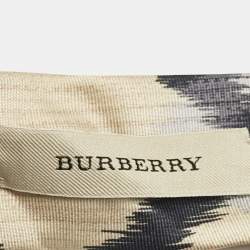 Burberry London Beige/Grey Nova Check Silk Tie 