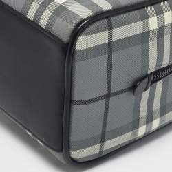Pre Owned Burberry Grey Check PVC Travel Pouch