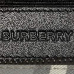 Pre Owned Burberry Grey Check PVC Travel Pouch