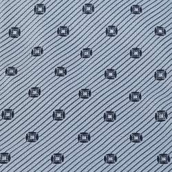 Pre Owned Burberry London Blue Jacquard Silk Traditional Tie 