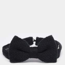 Pre Owned Burberry London Black Cashmere Bow Tie