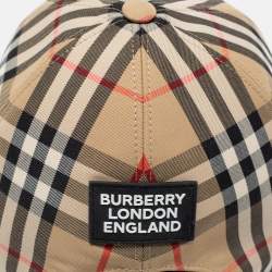 Burberry London Beige Vintage Check Baseball Cap M