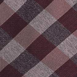 Burberry Burgundy Checkered Silk Tie