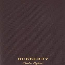 Pre Owned Burberry Burgundy Textured Leather Long Bifold Wallet