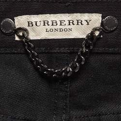 Pre Owned Burberry Black Denim Straight Leg Steadman Jeans L Waist 34"