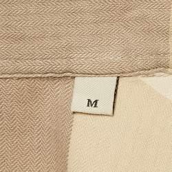 Burberry Beige Checked Cotton Long Sleeve Shirt M