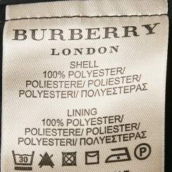 Burberry London Black Button Front Mid-Length Coat M