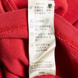 Burberry Red Cotton Pique Polo T-Shirt M