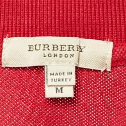 Burberry Red Cotton Pique Polo T-Shirt M