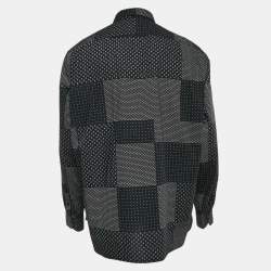Burberry London Black Bandana Print Cotton  Long Sleeve Shirt XXL 