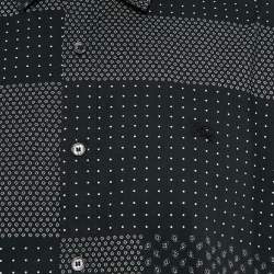 Burberry London Black Bandana Print Cotton  Long Sleeve Shirt XXL 