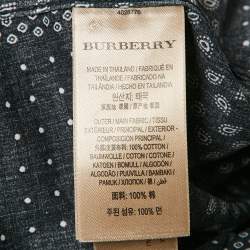 Burberry London Black Bandana Print Cotton  Long Sleeve Shirt XXL 