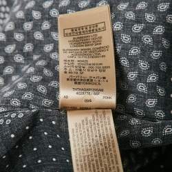 Burberry London Black Bandana Print Cotton  Long Sleeve Shirt XXL 