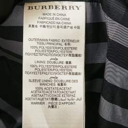Burberry London Black Synthetic Zip-Up Jacket S