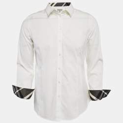 Burberry London White Cotton Button Front Shirt S