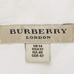 Burberry London White Cotton Button Front Shirt S