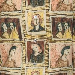 Burberry Multicolor Frame Head Print Cotton Front Button Shirt L
