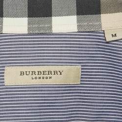 Burberry London Blue Stripe Cotton Button Front Full Sleeve Shirt M