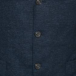 Pre Owned Burberry London Navy Blue Wool Tailored Blazer M