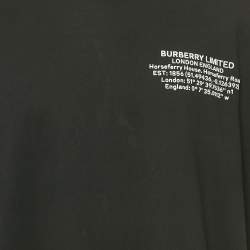 Pre Owned Burberry London Black Abel Coordinates Logo Printed Cotton T-Shirt L 