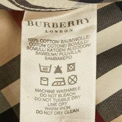Pre Owned Burberry London Beige Nova Check Cotton Long Sleeve Button Down Shirt L