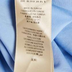 Pre Owned Burberry London Blue Cotton Full Sleeve Shirt XXXL