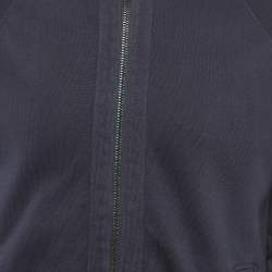 Pre Owned Burberry London Blue Cotton Knit Zip-Up Jacket M