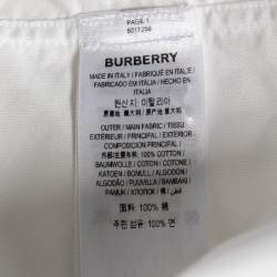 Burberry White Cotton Stud Embellished Classic Fit Shirt XXL