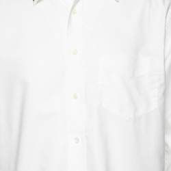 Burberry White Cotton Stud Embellished Classic Fit Shirt XXL